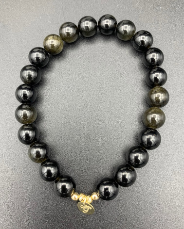 Náramok z obsidiánu so...